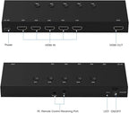 RuiPuo 5Port HDMI Switcher 4K@60Hz 5In 1Out HDMI Selector with IR Remote Supports Full HD 4K/1080P/3D & HDCP2.2 for Switch,Xbox,PS4/PS5,Fire Stick,Roku,Apple TV etc.