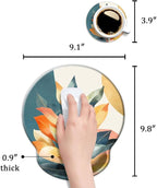 Ergonomic Mouse Pad with Wrist Support,Mouse Pad with Wrist Rest,Relieve Wrist Pain Mousepad Non-Slip Rubber Base,Mouse Pads for Desk,Computers,Laptop,Office,Home,Accessories Aesthetic Art