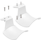 SIROLISA 2-Pack Headphone Stand Hanger Wall Hooks, Save Space Headset Stand Holder for Universal Gaming Headset Airpods Max Sony Bose Beats, Strong Adhesive with Screws, White