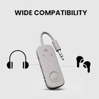 Avantree Relay - Premium Airplane Bluetooth Adapter with Advanced Qualcomm Chipset, 2 Headphones Support, 25hrs Play Time, aptX Adaptive & HD Audio Transmitter for Airpods, Bose & Travel Flight