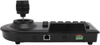 Yunseity PTZ Camera Joystick Controller, Dome IP PoE Camera Controller Keyboard with 3D Joystick, RS485 232, for PELCO D, for PELCO P, for Controlling 32 NVR DVRs 256 Ball Cameras (US Plug)