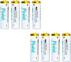 DMK POWER Rechargeable High Capacity Batteries 1.2V NiMH Low Self Discharge (AA White 2800MAH (8 Pieces))