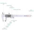 Digital Caliper Measuring Tool, Stainless Steel Vernier Caliper Digital Micrometer with Large LCD Screen, 6 Inch Caliper Tool for DIY/Household, Auto-Off Feature, Inch and Millimeter Conversion