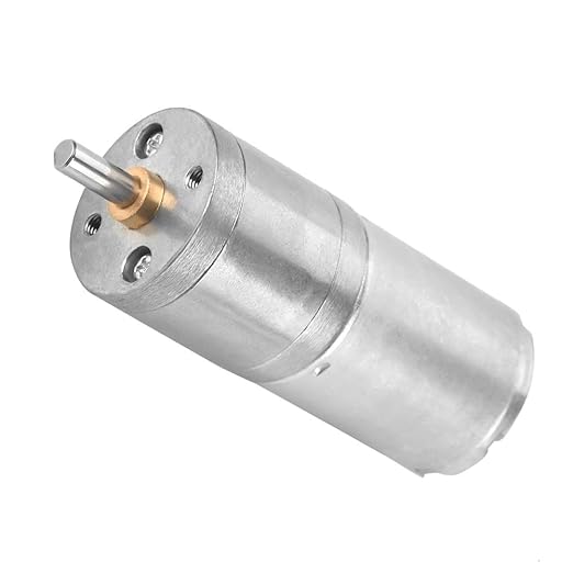 25mm DC 12V 25GA 370 Metal Gear Motor Low Speed High for Electronic Locks Robots Electric Curtains Doors Pet Feeders Surveillance Systems and Mixers
