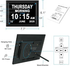 Jaihonda 8 Alarm Options Clock with Day and Date for Elderly,Level 10 Dimmable Dementia Clocks for Seniors,Large Diaplay Digital Clocks with Large Number,Alzheimers Clock(8 inch)