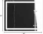 YEELAIT 40x32 Inch LED Bathroom Mirror with Lights Front and Backlit Lighted Vanity Mirror for Bathroom Wall with 3 Colors Dimmable Anti-Fog Memory Shatter-Proof IP54 Waterproof Horizontal/Vertical