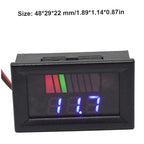 Battery Charge Level Indicator Universal Car Battery Capacity Meter Tester Checker 12v-60v Blue Motorcycle Checker Auto Tester Fuel Gauge Indicator