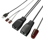 SZBJ IR Repeater,IR Remote Control Extender,Infrared Repeater System,Apply to Cat6/Cat5e/Cat7 Ethernet Cable Connection(Dual Head ir emitter)