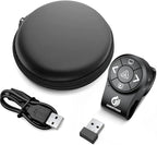 AMERTEER Wireless Presentation clicker for PowerPoint Presentations, RF 2.4GHz Finger Ring Remote, PPT Slides Clicker Pen Rechargeable