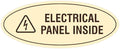 Signs ByLITA Oval Electrical Panel Inside Sign (Ivory/Dark Brown) - Medium