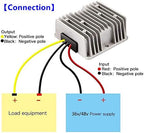 QJFCare Waterproof DC Buck Converter Voltage Regulator 36V 48V Step Down to 12V 30A 360W Adjustable Power Converter Transformer for Golf Cart, Car,Vehicle