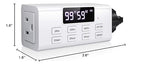 Indoor Countdown Timer Outlet, NEARPOW Auto Shut Off Timers with Large Screen,Customize Countdown,Repeat and Memory Function, Plug In Timers for Electrical Outlet for Charger Lights, 3-Prong 15A/1875W