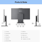 Lenovo 2024 IdeaCentre I Business All-in-One, 27" FHD Touchscreen 100Hz, Intel Core i5-13420H, 32GB DDR5 RAM, 1TB SSD, Wireless Charging Base, Wireless KB & Mouse, Wi-Fi 6, Windows 11 Pro, Grey