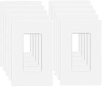MLLIZH 10 Pack 1-Gang Screwless Wall Plate, Outlet Cover Plates, 4.57” H x 2.76” L, for Light Switch, Dimmer, GFCI, USB Outlet