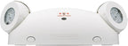 Lithonia Lighting Quantum Emergency Light, Contemporary Commercial LED Emergency Lights with 2 Aimable Lamp Heads, Ceiling or Wall Mount, White Thermoplastic, 120/277V Dual Voltage (ELM4L)