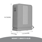 BESTRANS 3000W Step Up Transformer 110v to 220v Converter, Heavy Duty Voltage Converter 110v-120v to 220v-240v with Dual Outlets, Overload Protection & Ultra-Quiet for Home Appliances, Light Grey