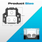 Distribution Block, Malictele 2 Way Power Distribution Block 1x 0/2/4 Gauge Input 2X 4/8 Gauge Output Out Amp Power Distribution Block Car Audio Splitter for Vehicles Boats 2 Pack