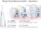 NOVAATOZ HydroAdvance Cordless Water Flosser for Teeth & Gums | Rechargeable Portable Oral Irrigator for Braces & Travel | Pulse Cleaning with 2 Flossing Tips | Waterproof Dental Care Device (White)