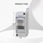 MOLLOM 2 Way Circuit Breaker MCB Distribution Protection Box with DIN Rail, IP65 Waterproof,for Indoor and Outdoor