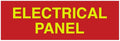 All Quality Basic Electrical Panel Sign - Fire Regulation Safety Compliance Sign - Red/Gold - Small (10 Pack)