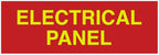 All Quality Basic Electrical Panel Sign - Fire Regulation Safety Compliance Sign - Red/Gold - Small (5 Pack)