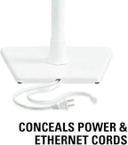 SANUS Wireless Sonos Speaker Stand for Sonos One, Play:1, & Play:3 - Audio-Enhancing Design with Built-in Cable Management - Pair (White) - WSS22-W1