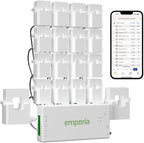 Emporia Energy Monitor with 16 Sensors + 4 Smart Plugs Super Bundle - Whole Home Electricity Usage Tracking & Real-Time Control - Supports Solar Net Metering - Works with iOS, Android, Alexa
