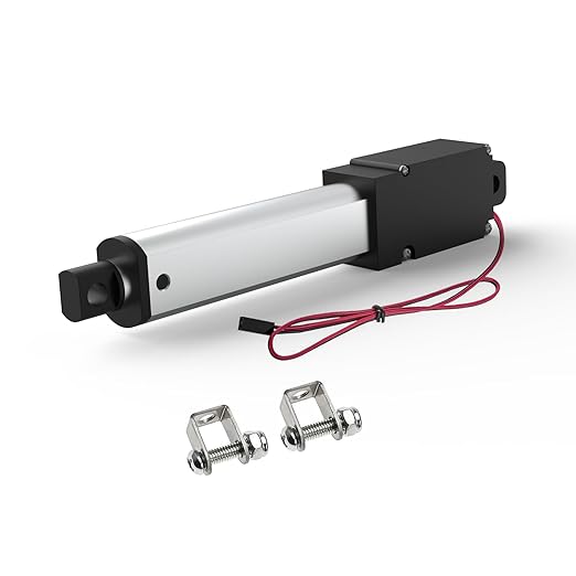 1 Inch 4.5lbs Mini Stroke 12V 4.5lbs Electric Linear Actuator 1.2"/sec Linear Motion Actuator with Brackets for Cabinets, Robotics, Home Automation, Window Opener(20N, 25mm)