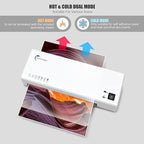 Buyounger Laminator Machine with 40 Laminating Sheets, A4 Laminator Thermal and Cold with Paper Trimmer & Corner Rounder, 9-Inch Laminating Machine for Home School Office