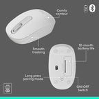 Logitech MK250 Bluetooth Wireless Mouse and Keyboard Combo: Fast & Easy Connectivity, Compact Wireless Keyboard, Ambidextrous Mouse, Durable Build - Windows/MacOS - White