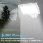 kadision LED Flood Light 50W/40W/30W, 3CCT 3000K/4000K/5000K Selectable, Dusk-to-Dawn Photocell, IP65 Waterproof Adjustable Knuckle Mount Security Lights, 100-277V ETL Listed, White 4 Pack