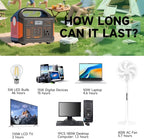 KAIYUEKJ Portable Power Station 256Wh LiFePO4 Battery, 300W (Peak 600W) Backup Lithium Battery, Solar Generator for Outdoors Camping Travel Hunting Blackout