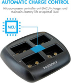Tenergy TN294 4 Bay 9V Li-ion Battery Charger and 8 Pack 9V 600mAh Li-ion Rechargeable Battery