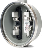 100 Amp Meter Socket, 4 Jaw Meter Base, 240V 3 Wire Ring Type, with Horn Bypass Meter Cover Plate, Suitable for Overhead/Underground Feed