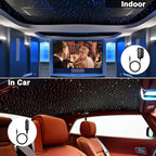 AMKI16W Bluetooth Twinkle Fiber Optic Star Ceiling Lights Lamp Kit, LED RGBW Engine Driver APP/Remote Control (335pcs(0.03in+0.04in+0.06in)13.1ft)