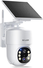 SOLIOM- True 5MP HD Security Cameras Outdoor Wireless, Add-On Camera, Solar Powered, Auto Tracking,Requires Soliombase, Soliombase Supports Up to 4 Cams