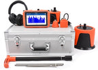 PQWT L7000 Underground Water Leak Detectors Indoor Outdoor Wall Water Pipe Detector Machine Multi Sensor Acoustic Pipeline Leakage Detection Kit Noise Reduction Headphone Smart Touchscreen Carry Case