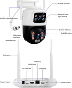 Fuers Wireless WiFi Security Camera System, 8CH HD NVR Kit, 4Pcs 5MP CCTV Home Dual Lens Security Camera System for Indoor/Outdoor Use, Night Vision, Waterproof, Motion Detection, 500G Hard Drive