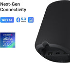 WiiM Sound Smart Speaker with 1.8″ Touch Display, Hi‑Res 24‑bit/192 kHz, AI RoomFit™ Room Correction, 100W Peak, Wi‑Fi 6E/Bluetooth 5.3, Multi‑Room & Stereo Pairing, Remote Included, Black