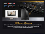 AVMATRIX HVS0401E Video Switcher Mixer 4 Channel SDI HDMI Inputs 2 Channel PGM Output for Live Streaming Recording