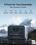 BLUETTI Elite 100 V2 Portable Power Station & Charger 1 (ships separately), 1024Wh LFP w/ 1800W AC, 560W DC-DC Charging, 1.8 H Full Charge via Car, Ideal for Car Camping, Vanlife, RV Travel