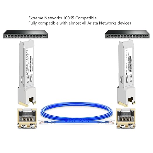 OPSTRAN 10/100/1000BASE-T SFP SGMII Copper Transceiver Module Compatible with Extreme Networks 10065 RJ45 100m Cat5e/6