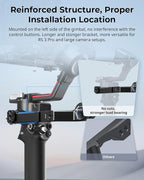 SmallRig Sling Handle Gimbal Handgrip for DJI RS 2 / RSC 2 / RS 3 / RS 3 Pro/RS 3 Mini/RS 4 / RS 4 Pro/RS 4 Mini, Adjustable Gip for Low Angle Shots, w/QD Socket