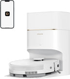 DREAME D20 Pro Plus Robot Vacuum, 13,000Pa Suction, DuoBrush for Pet Hair, Corner Cleaning, Self Emptying, LDS Navigation Laser Avoidance, Vacuum Mop, Hard Floors&Carpets, 5,200mAh Battery White