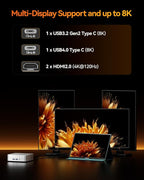 GEEKOM A8 Mini PC with AMD Ryzen 7 8845HS, 3-Year Coverage, 32GB DDR5 RAM 1TB PCIe 4.0 NVMe SSD, Windows 11 Pro Mini Desktop Computers, AMD Ryzen AI/Radeon 780M/WiFi 6E/USB4/8K/SD Slot