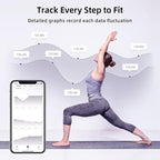 RunSTAR Smart Scale for Body Weight, Digital Bathroom Scale BMI Weighing Body Fat Scale, Body Composition Monitor Health Analyzer with Smartphone App, 400 lbs - Black