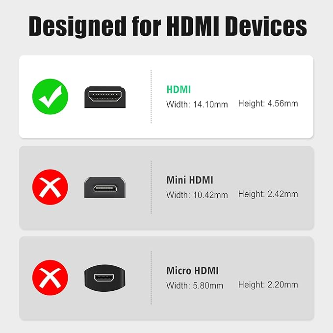 AGVEE 1 Pack (Short Side Inward) 180 Degree Angled HDMI Male to HDMI Female Adapter, U-Shaped 8K@60HZ Converter Coupler Connector Extender for Portable Display Monitor Accessories, Black