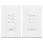 ENERLITES Countdown Timer Switch for bathroom fans and household lights, 1-5-10-15-20-30 Min Settings with Manual Override, Always On Blue LED, Neutral Wire Required, UL Listed, HET06A, White, 2 Pack