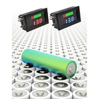 Battery Charge Level Indicator Car Battery Capacity Meter Tester Checker 12V-72V Blue Motorcycle Checker Auto Tester Fuel Gauge Indicator
