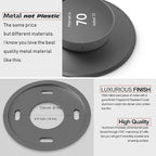 Metal Nest Wall Plate for Google Nest Thermostat 2020, Trim Kit, Charcoal